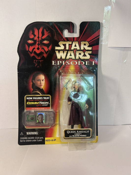Star Wars 1998 Episode 1 - QUEEN AMIDALA NABOO with Blaster Pistols Commtech
