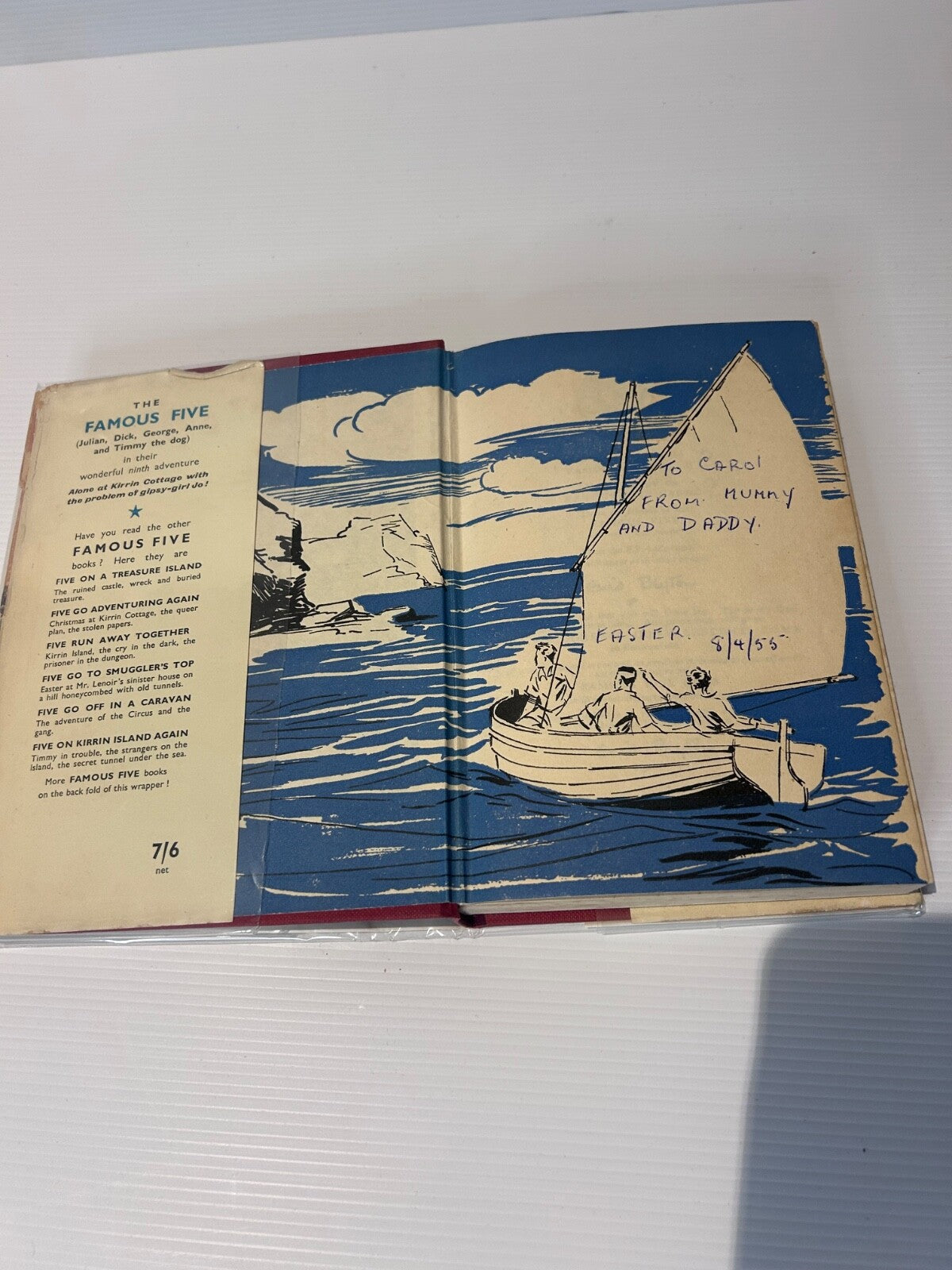 Five Fall Into Adventure Enid Blyton 1953 HC DJ 4th Impression H&S Famous Five