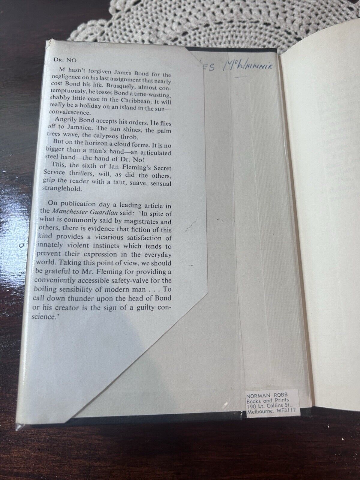 Dr. No by Ian Fleming First Edition 3rd Impression (1958) Rare James Bond Dr No