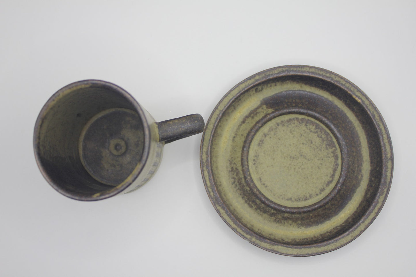 Vintage Tremar Pottery Coffee Set – 2 Mugs & Saucers + Lidded Pot – UK Studio