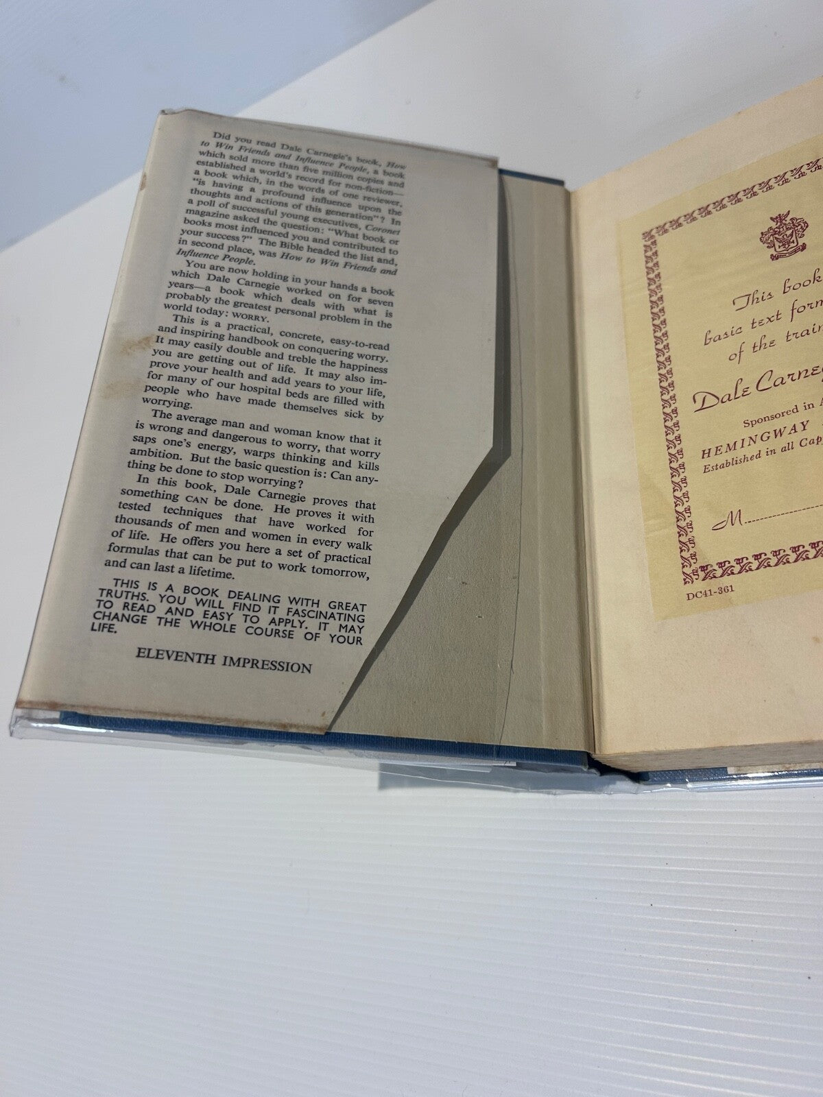 How to Stop Worrying and Start Living by Dale Carnegie | 1960 Eleventh Impressio