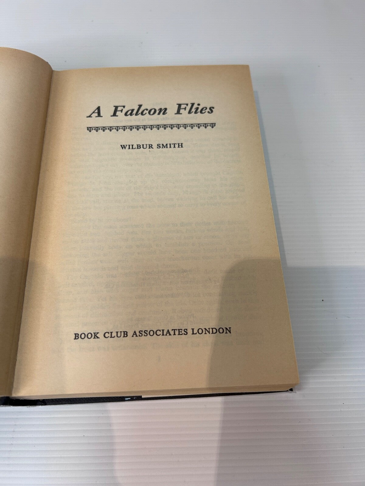 Wilbur Smith A Falcon Flies 1980 HC DJ Book Club Ed African Adventure Novel 523p