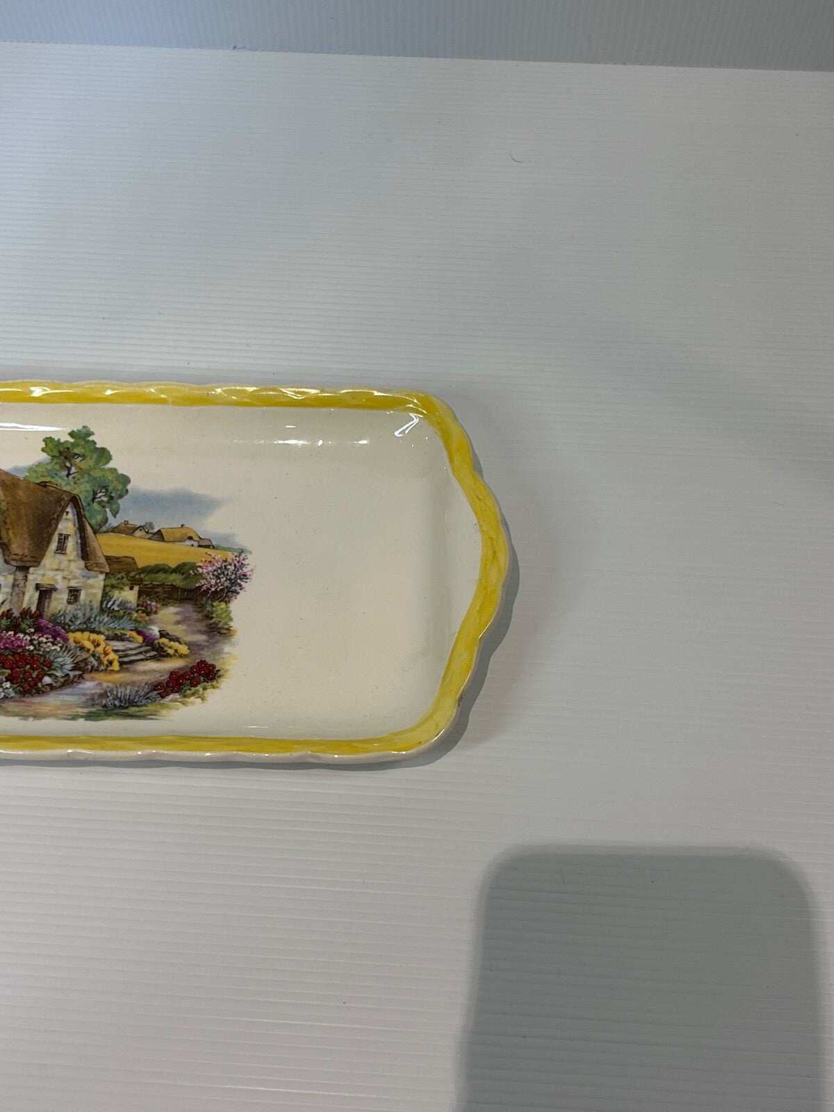 Vintage Burleigh Ware “Princess” Tray  Burgess & Leigh Cottage Scene England