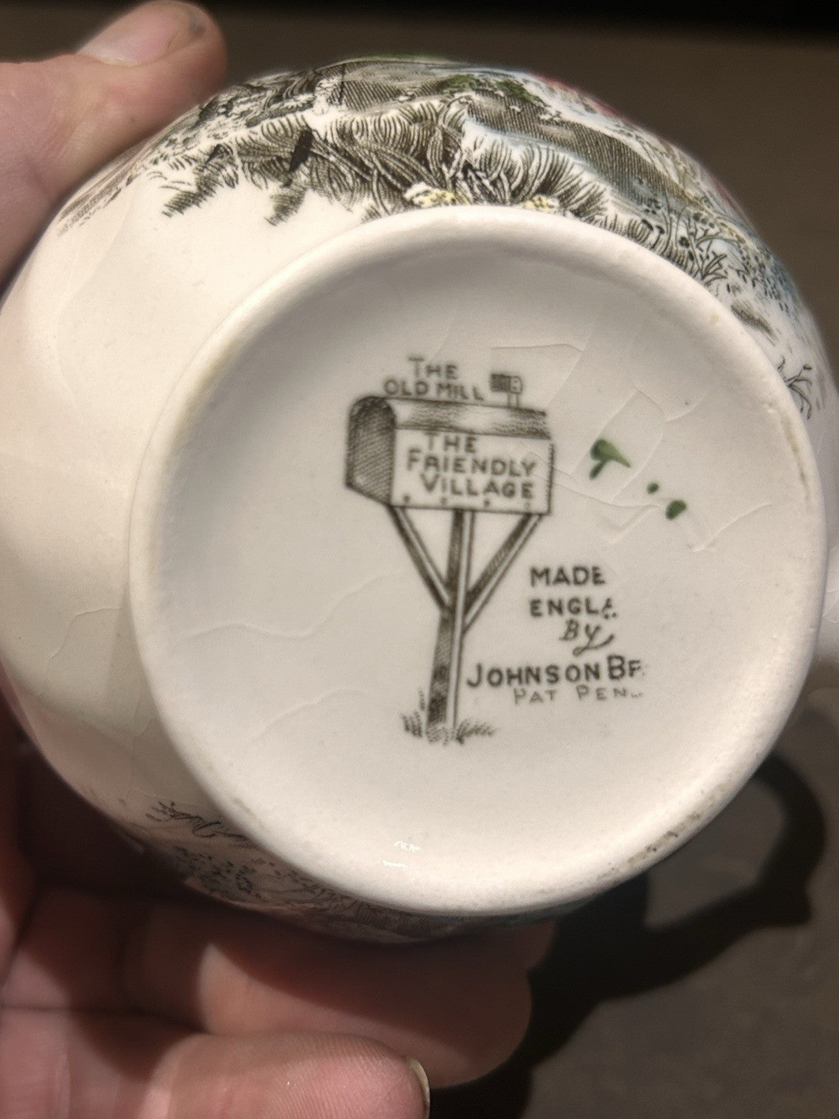 Johnson Bros Friendly Village Old Mill Cream Jug Made in England Vintage