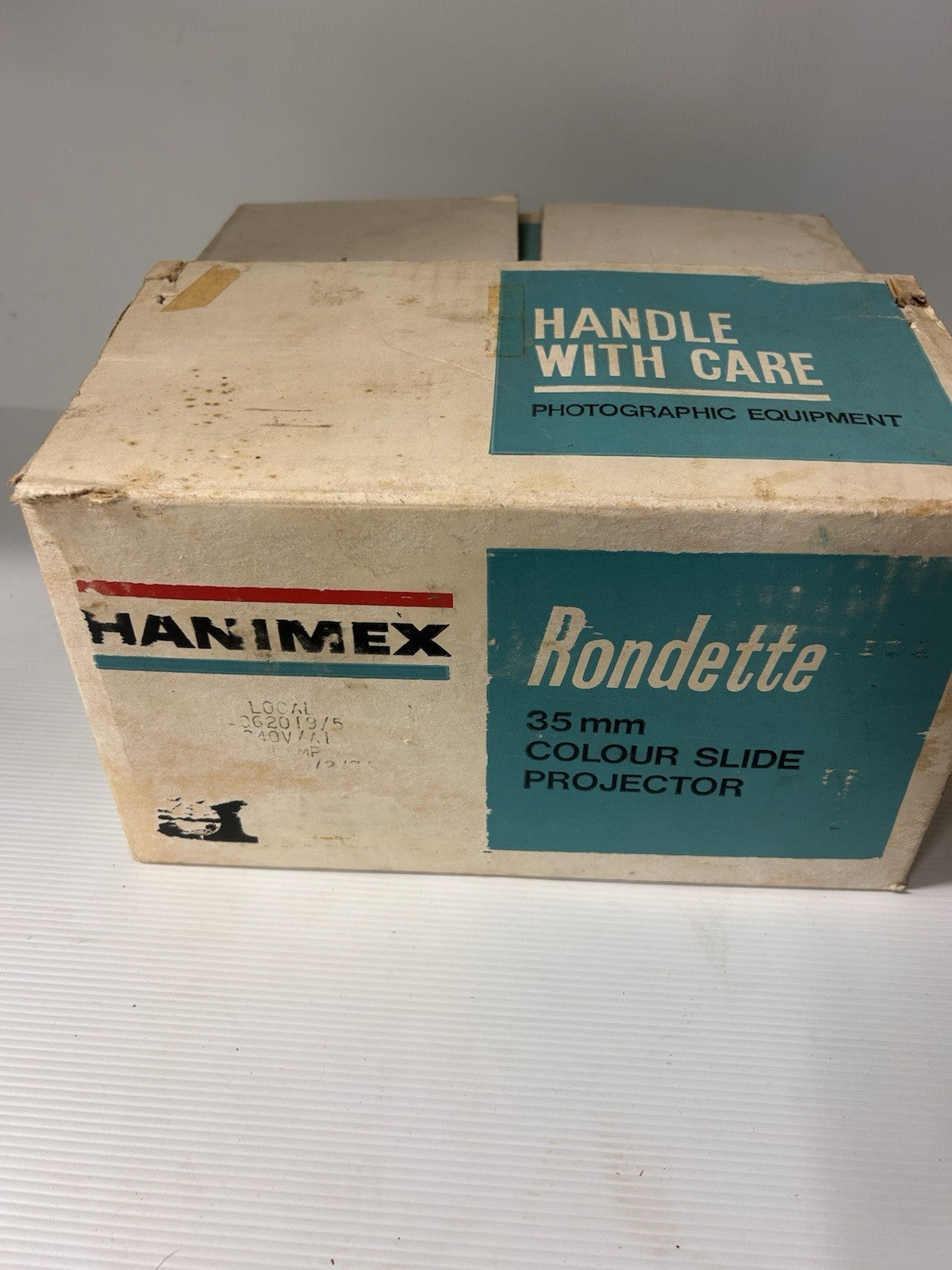 Hanimex Rondette 35mm Colour Slide Projector 1973 Boxed Working w/ Papers
