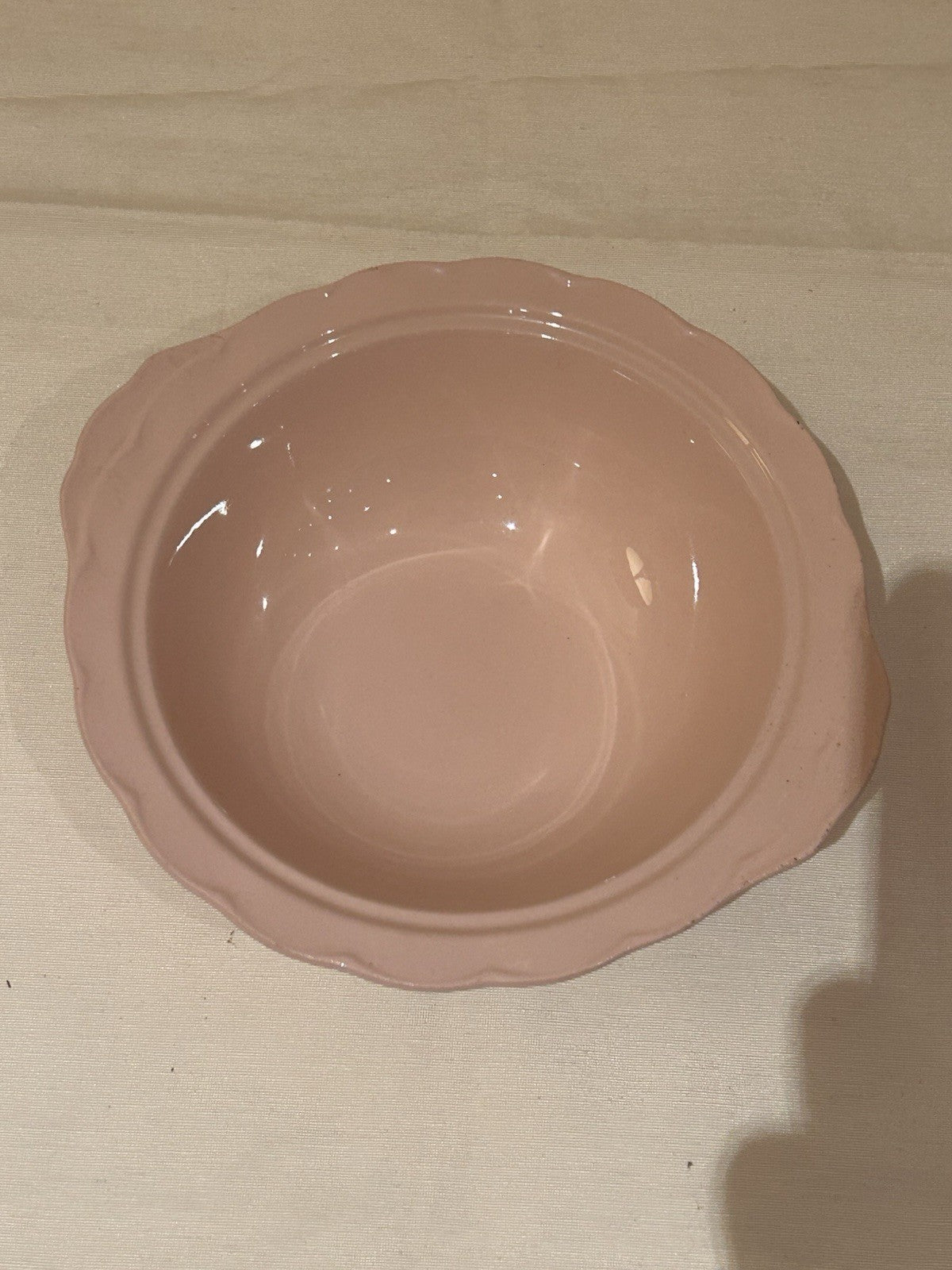 Vintage Grindley England Peach Petal Pink Serving Bowl 24cm 