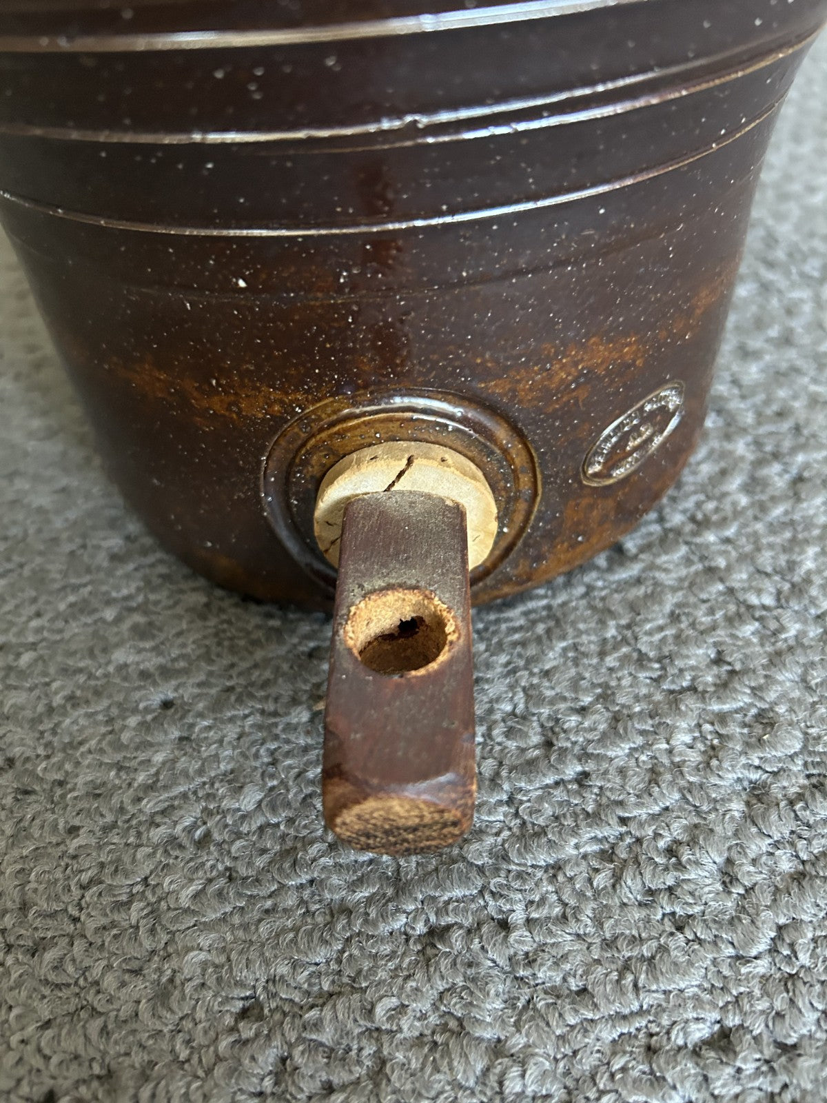 Vintage Bendigo Pottery Stoneware drink dispenser / wine or port barrell