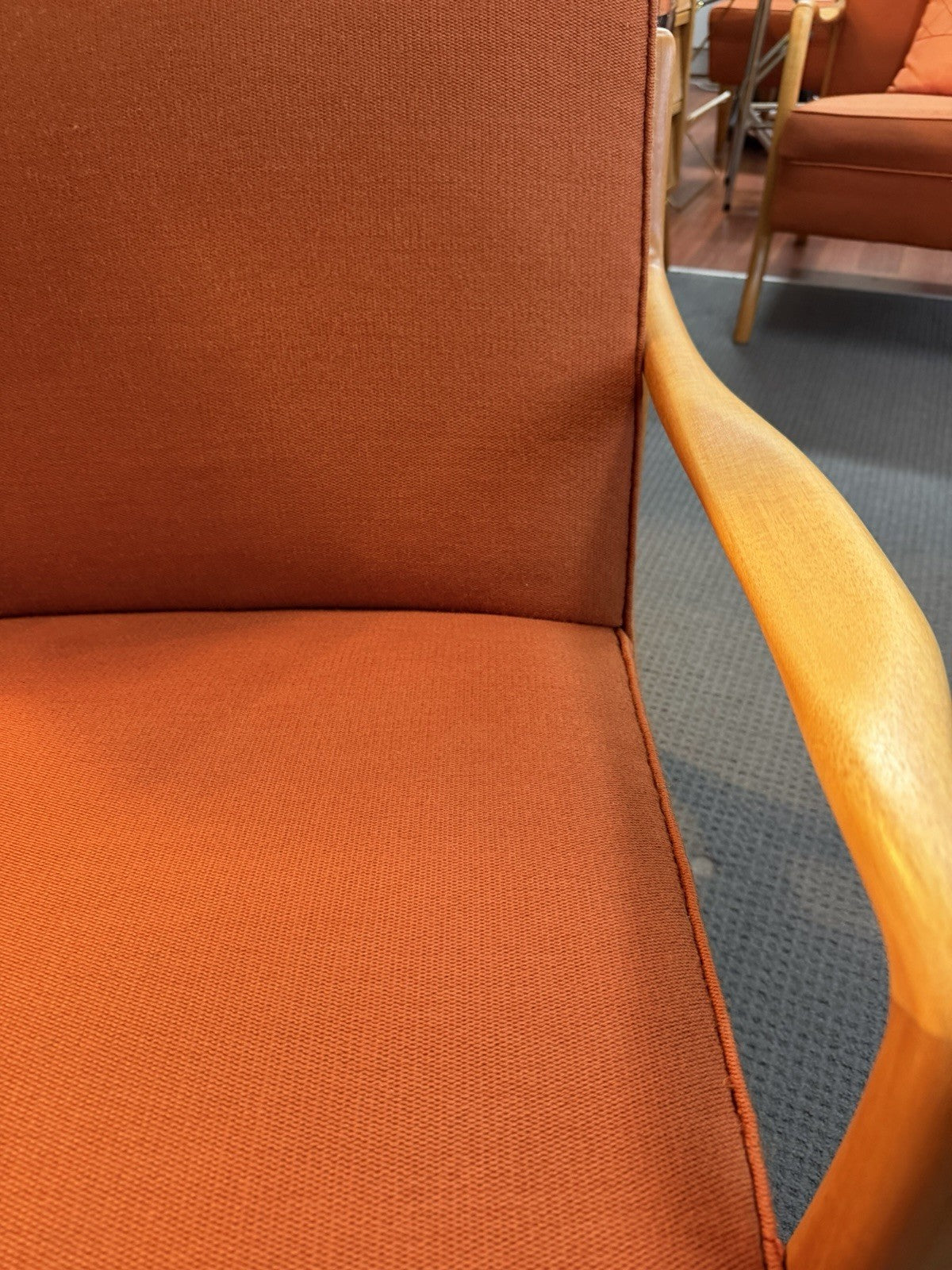 Dario Zoureff Armchair 1960s Australian MCM Restored Timber Original Fabric