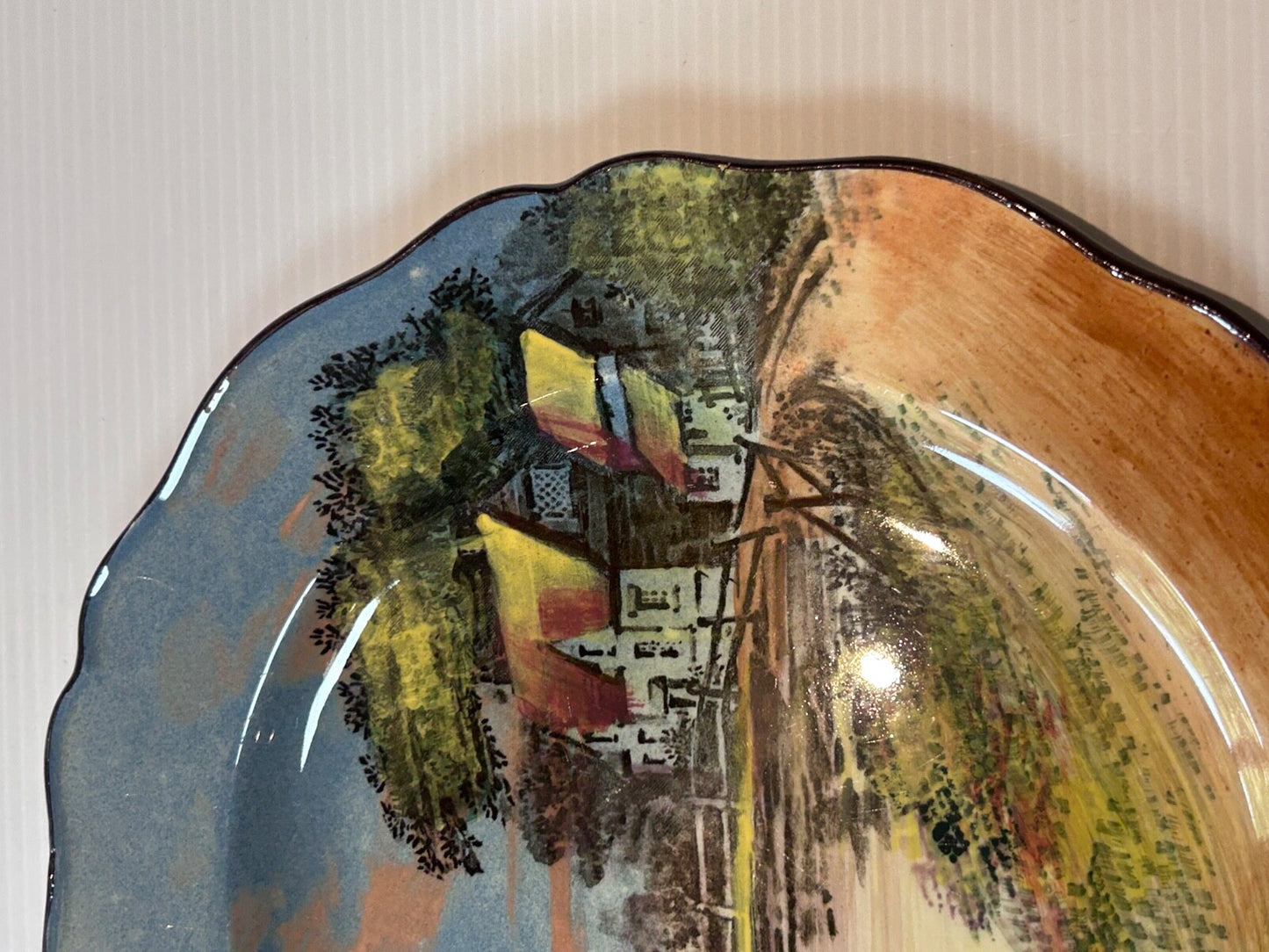 Royal Doulton - Round Plate Country Cottage Series D4390 England c.1930s