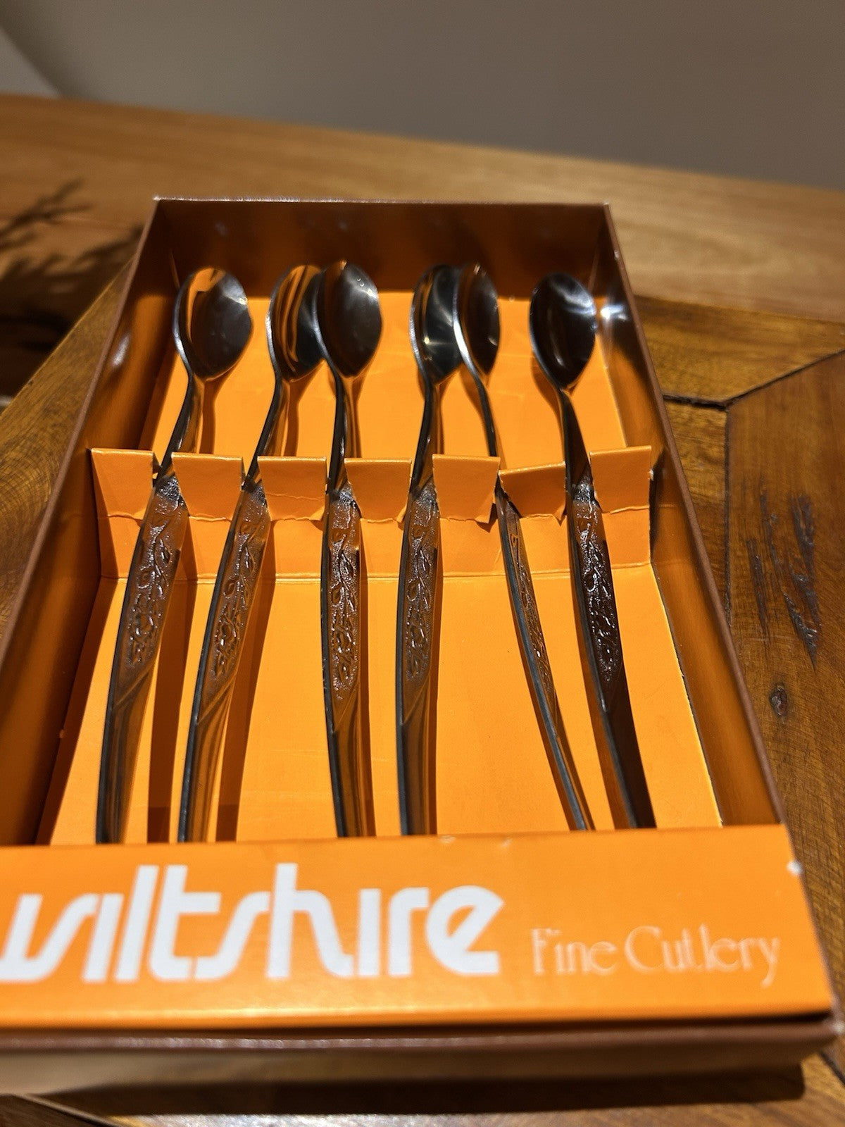 Vintage Wiltshire New Rose Boxed Cutlery Sets x5 Retro Entertaining