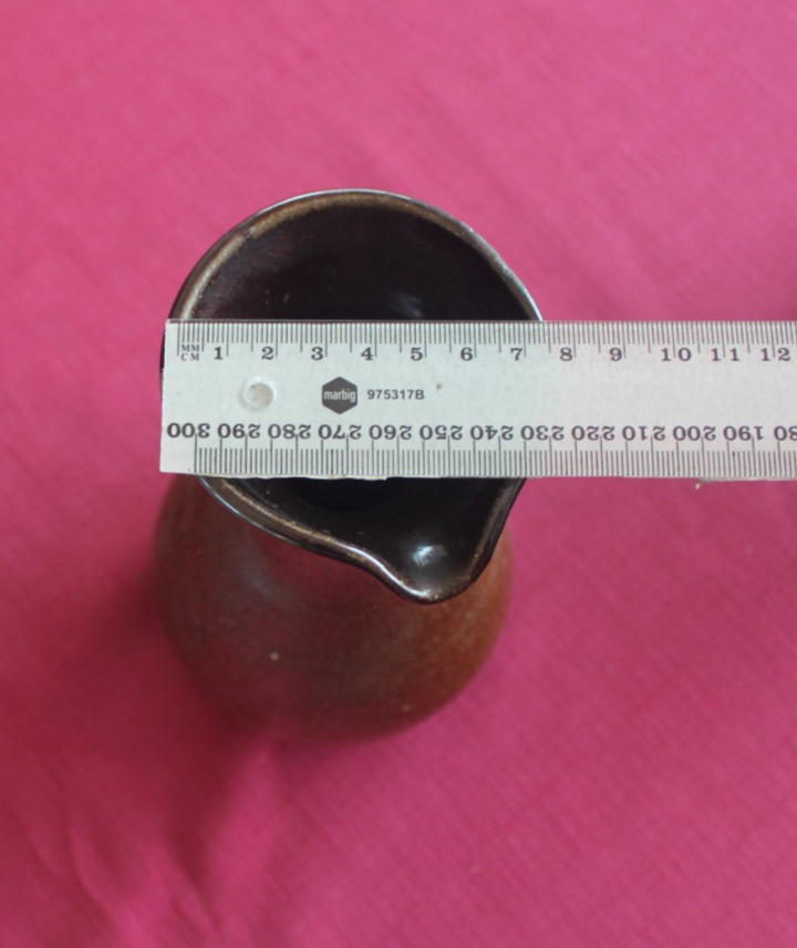 Bendigo Pottery Vintage wine Set – Carafe & 2 Goblets (Brown Glaze)