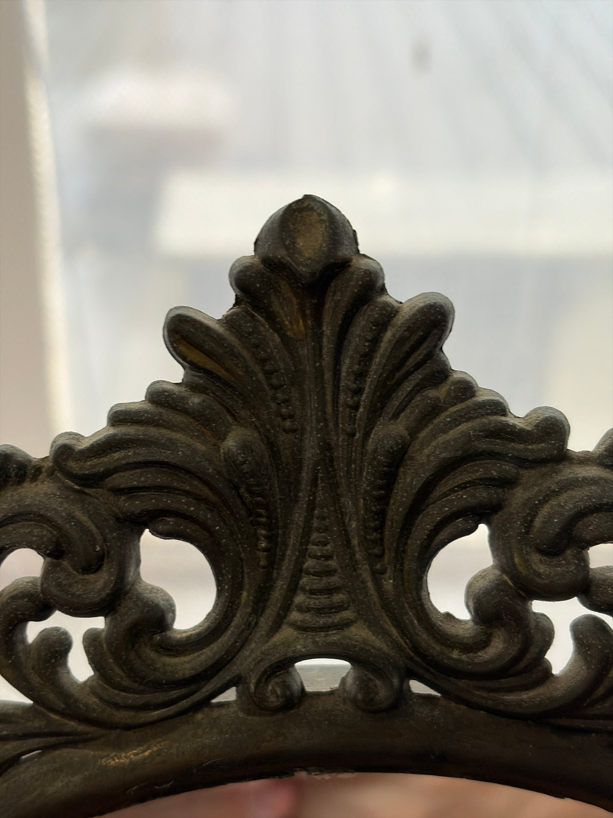 Vintage Ornate Cast Brass Rococo Swing Dressing Table Mirror – 51cm