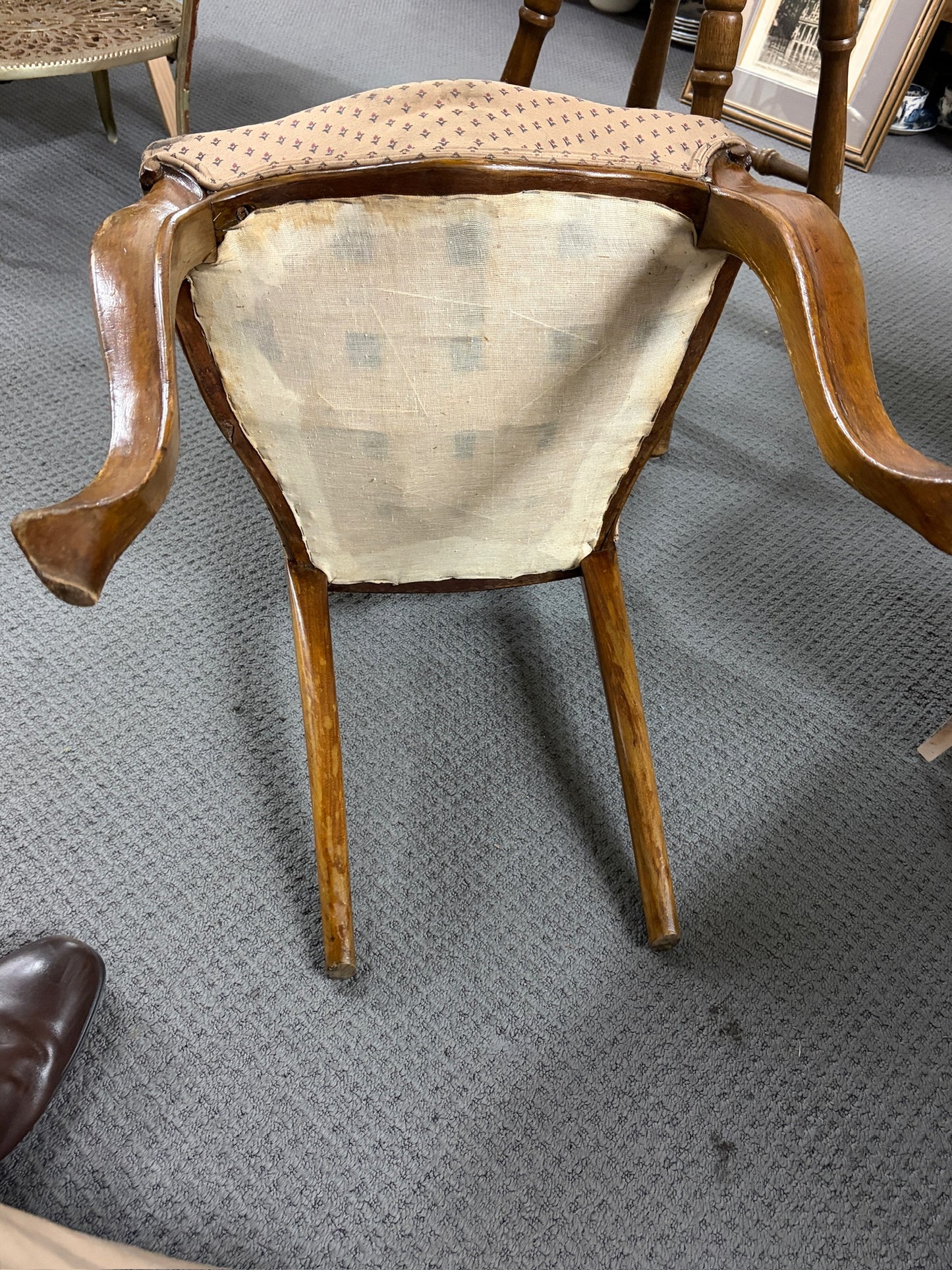 Victorian French Walnut Balloon Back Chair, c.1870–1890