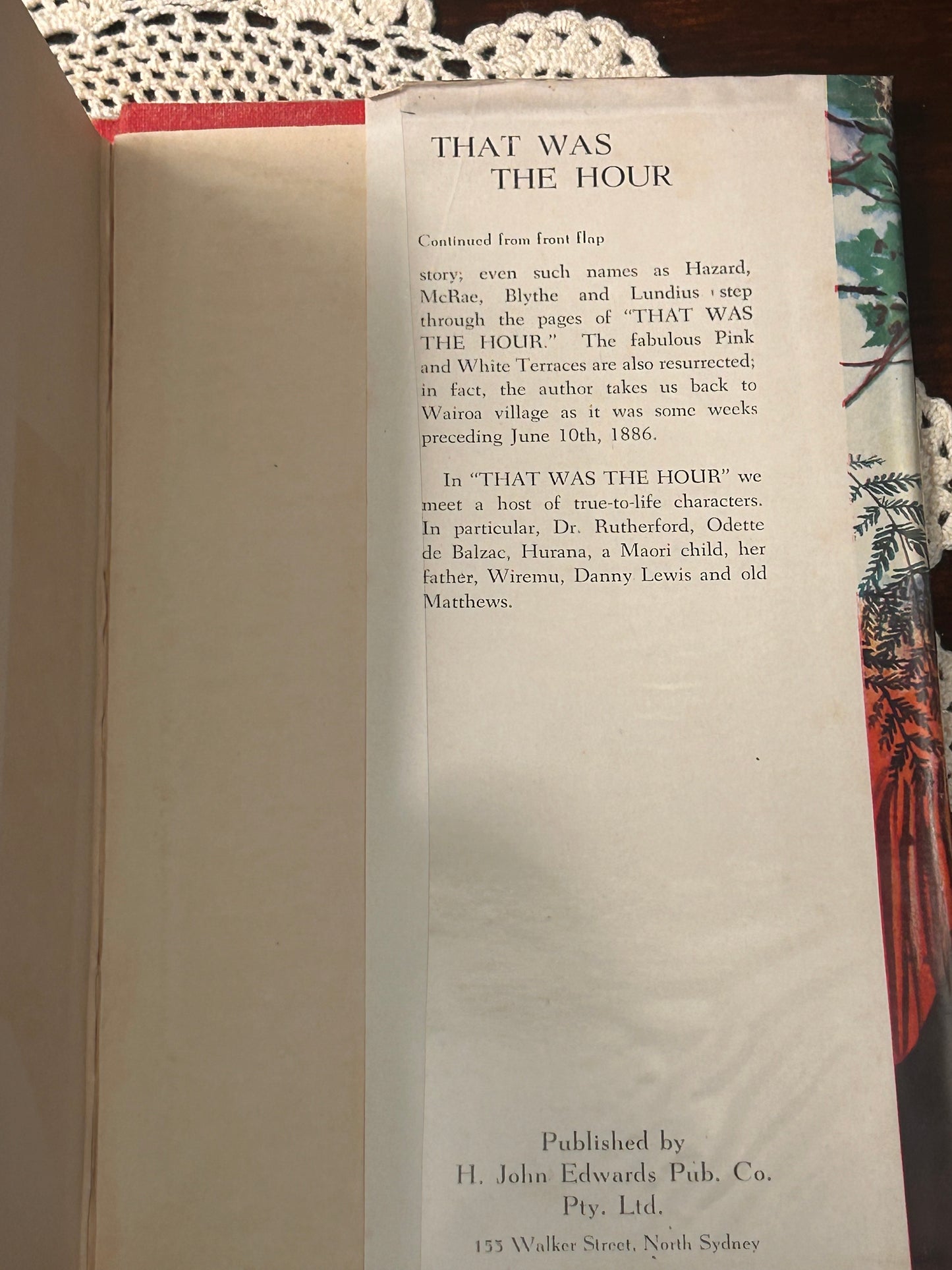 That Was the Hour Frederick J Thwaites 1956 1st Ed HC DJ Signed