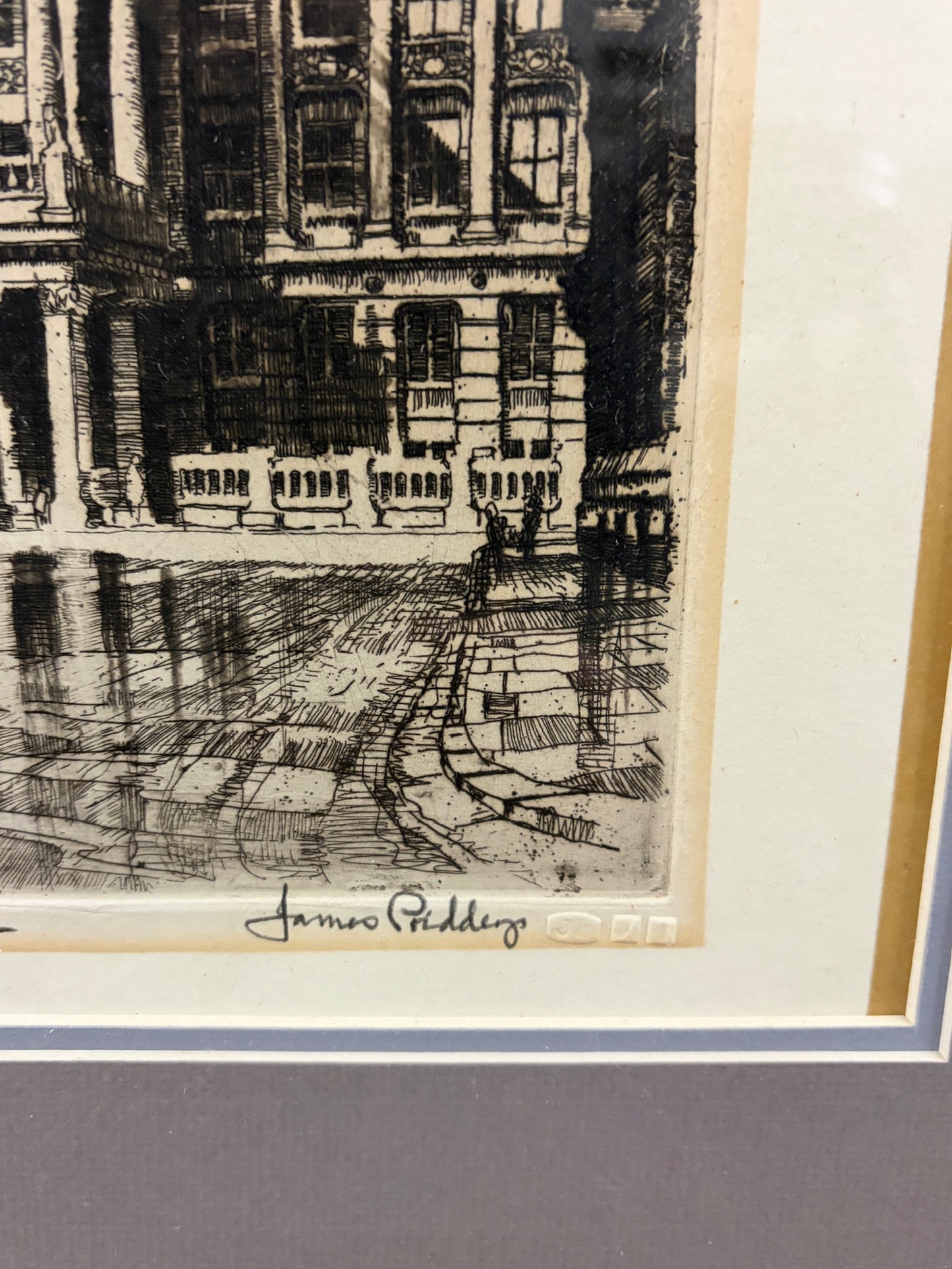 James Priddey – Waterloo Street, Birmingham Original Signed Etching