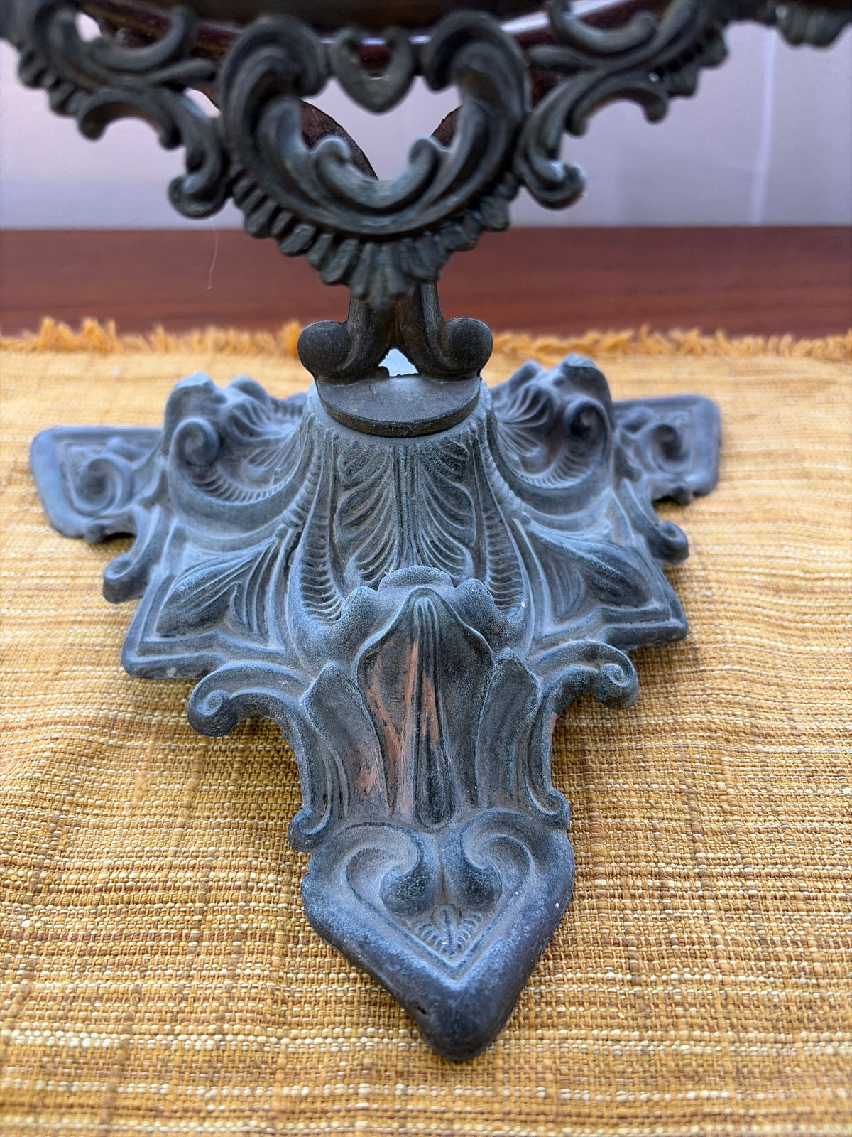 Vintage Ornate Cast Brass Rococo Swing Dressing Table Mirror – 51cm