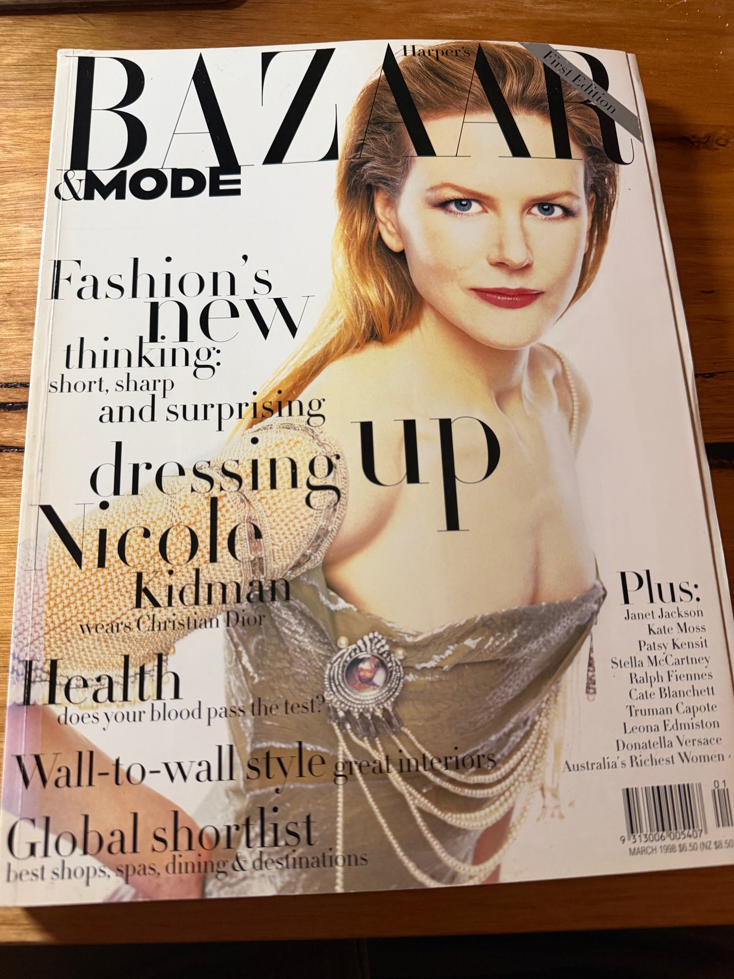 Harper’s Bazaar & Mode Australia FIRST ISSUE March 1998 Nicole Kidman Dior