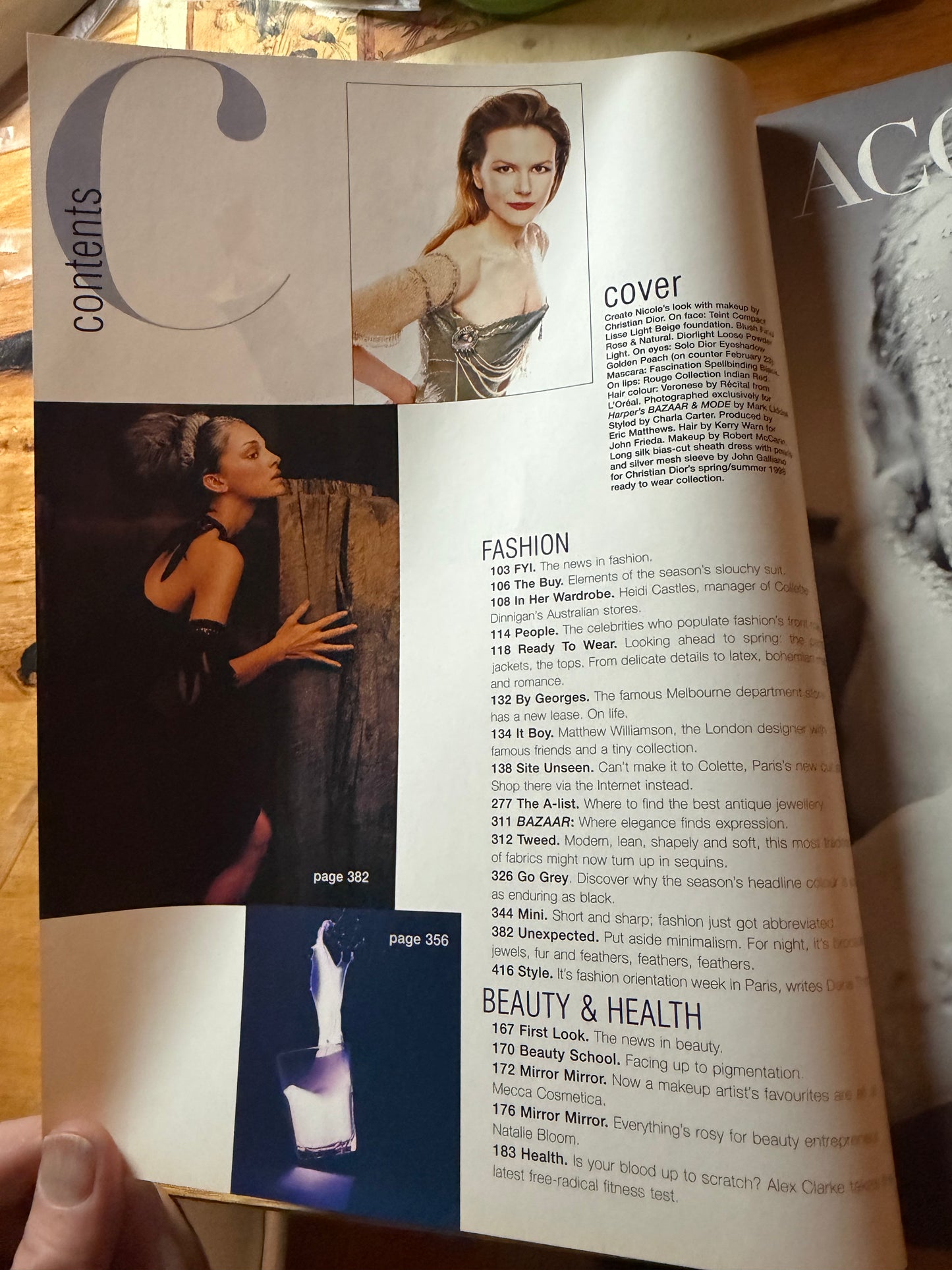 Harper’s Bazaar & Mode Australia FIRST ISSUE March 1998 Nicole Kidman Dior