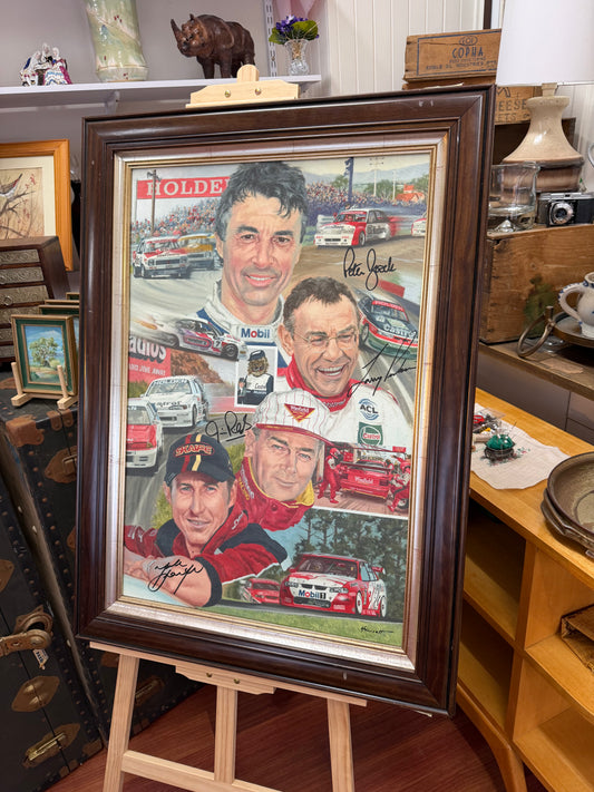 Ray Honisett “Holden Legends” Canvas Artwork – Brock, Perkins, Richards & Skaife Signed – No. 42 of 50