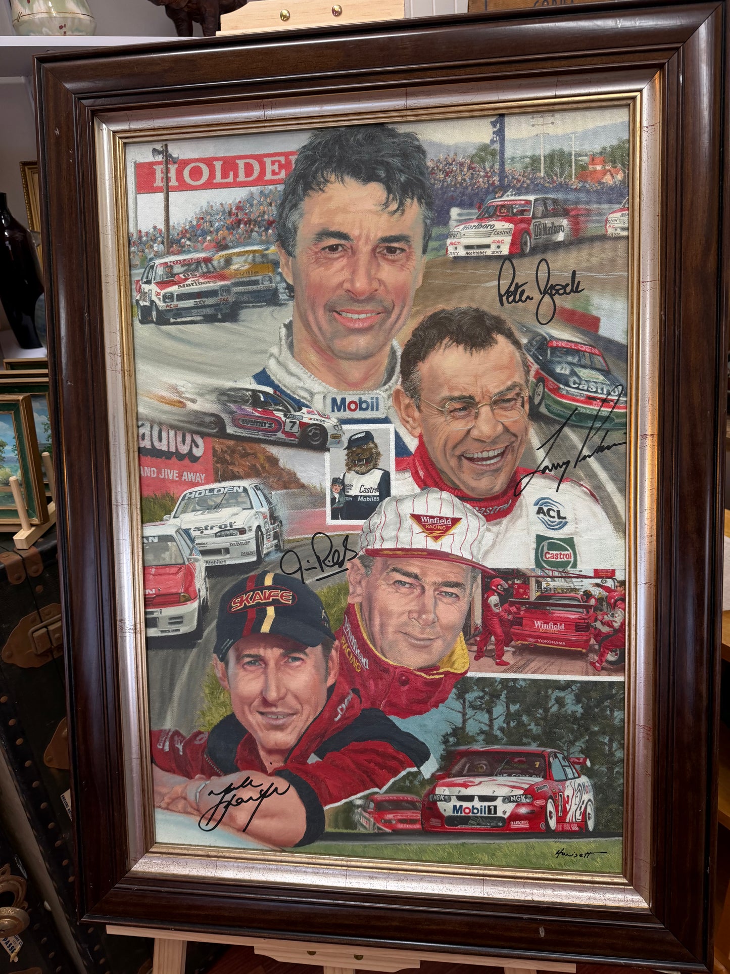 Ray Honisett “Holden Legends” Canvas Artwork – Brock, Perkins, Richards & Skaife Signed – No. 42 of 50
