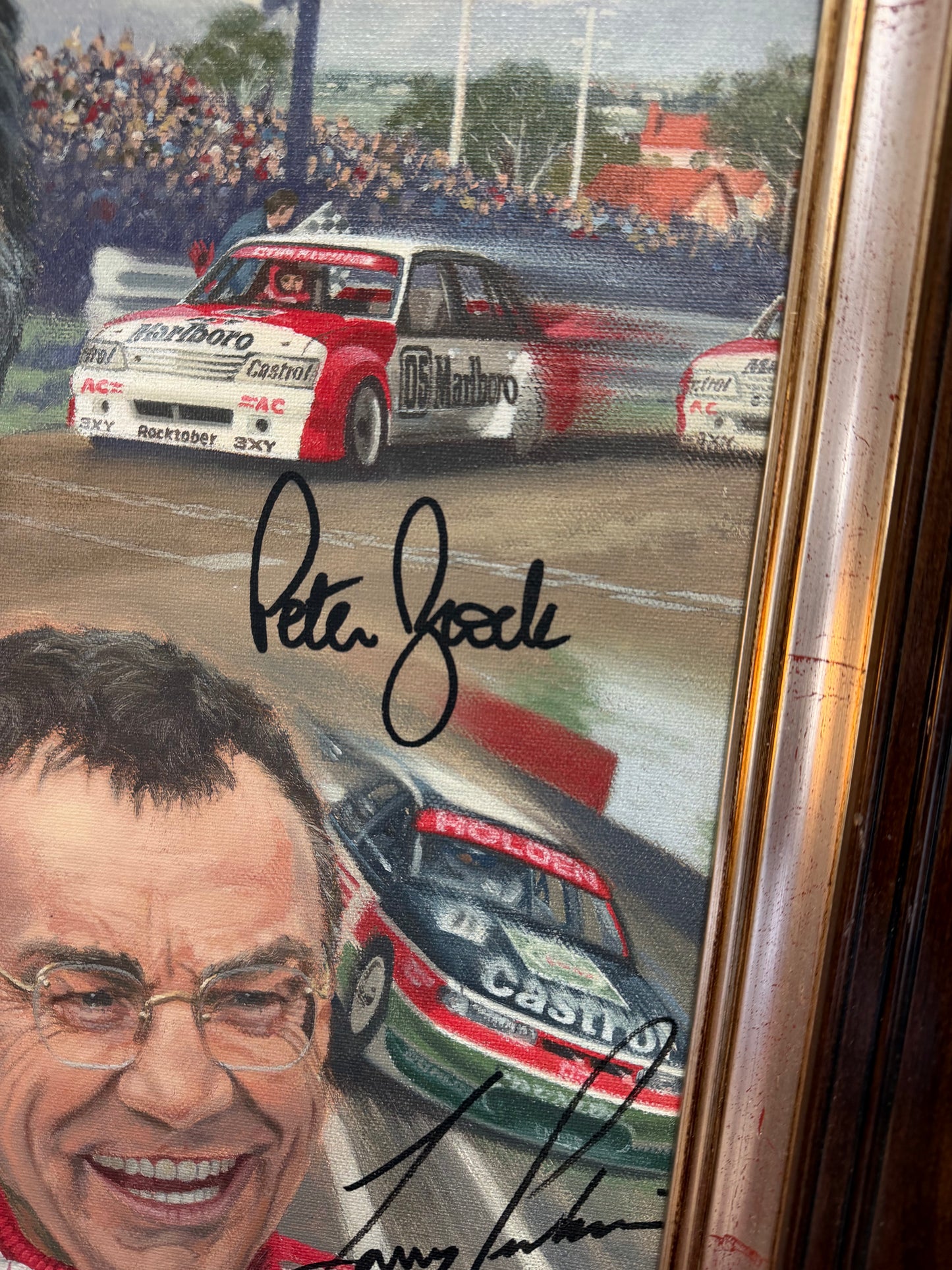 Ray Honisett “Holden Legends” Canvas Artwork – Brock, Perkins, Richards & Skaife Signed – No. 42 of 50