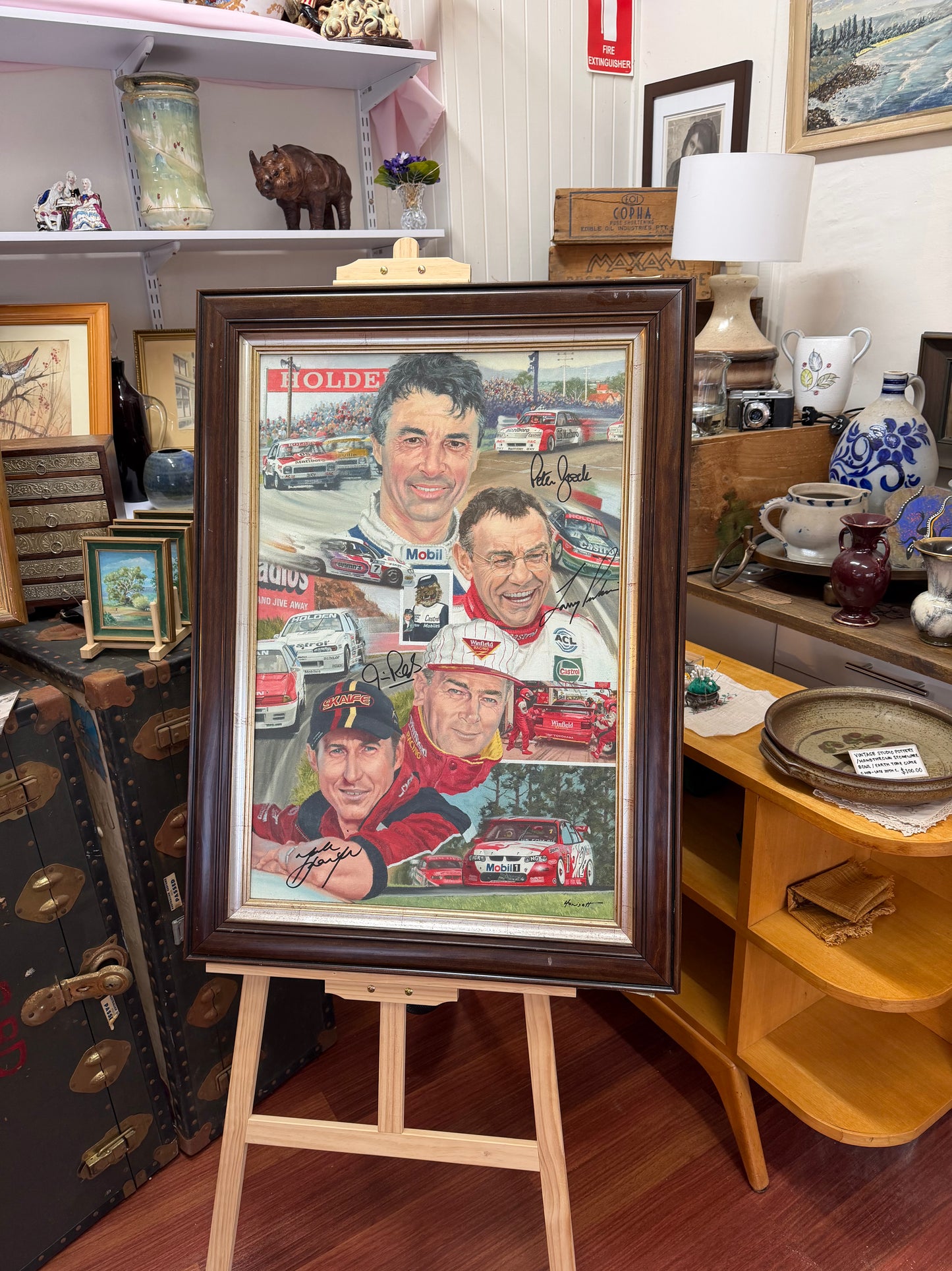 Ray Honisett “Holden Legends” Canvas Artwork – Brock, Perkins, Richards & Skaife Signed – No. 42 of 50
