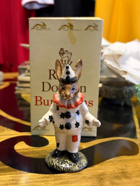 Royal Doulton Clown Bunnykins DB128 No. 97/750 – Boxed 1992 Limited Edition