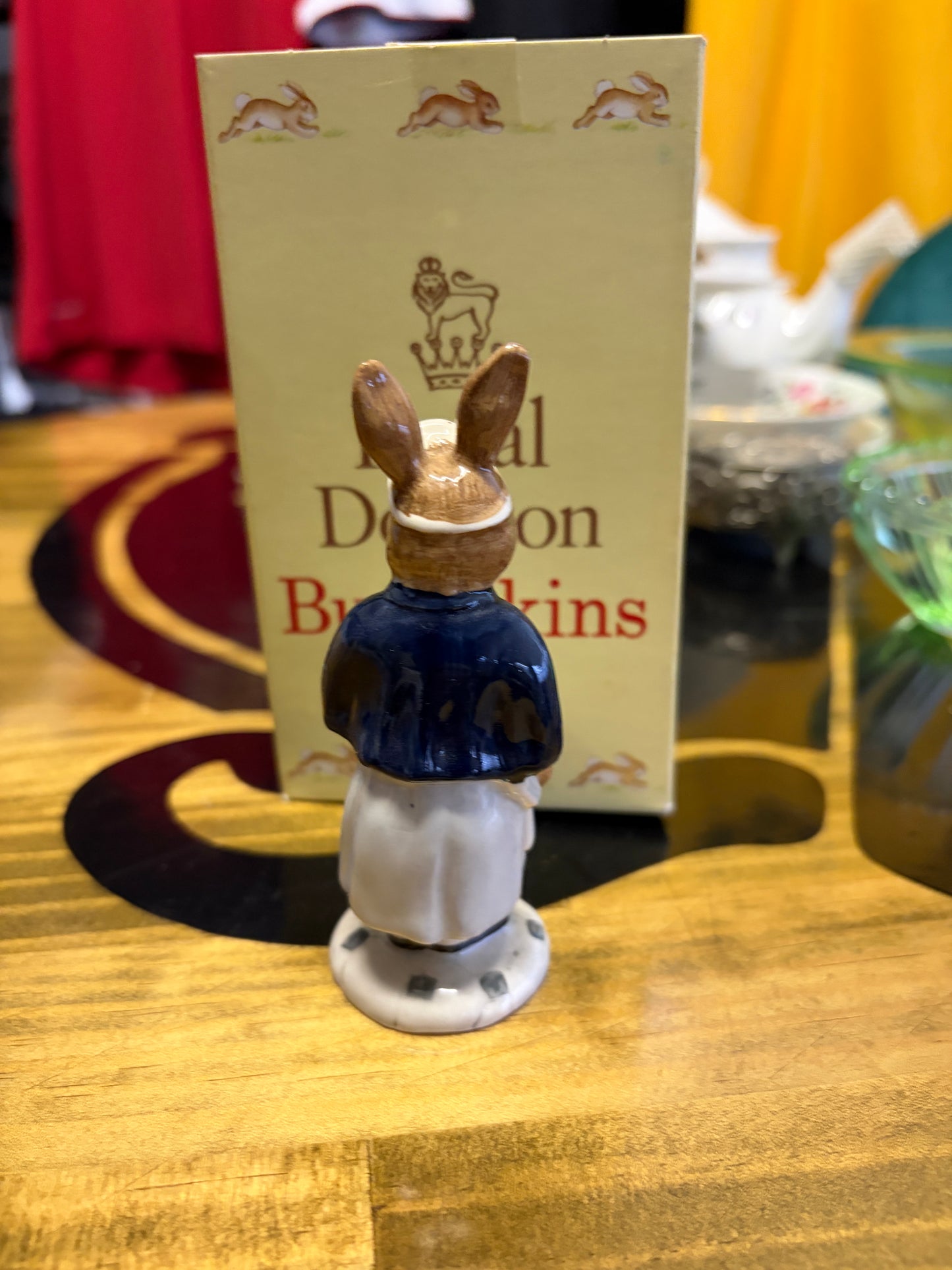 Vintage Royal Doulton Nurse Bunnykins DB74B Green Cross Figurine with Box