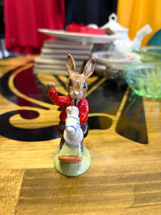 Vintage Royal Doulton William Bunnykins DB69 Rocking Horse Figurine