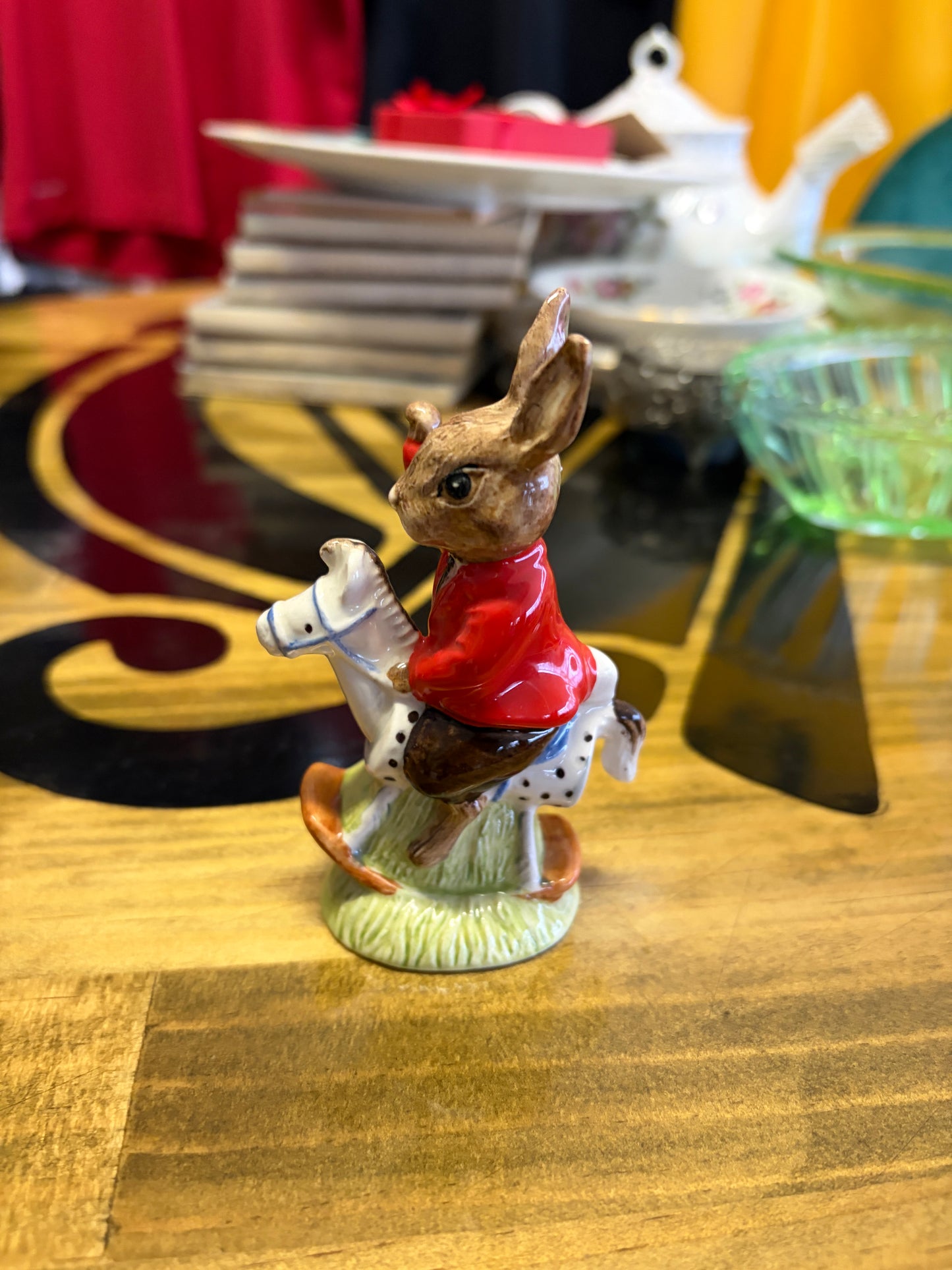 Vintage Royal Doulton William Bunnykins DB69 Rocking Horse Figurine