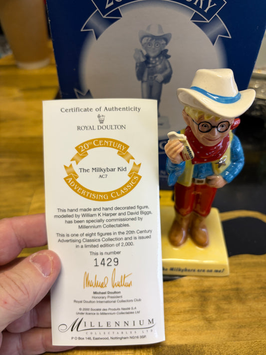 Royal Doulton The Milkybar Kid AC7 Limited Edition Figurine – Box & Certificate