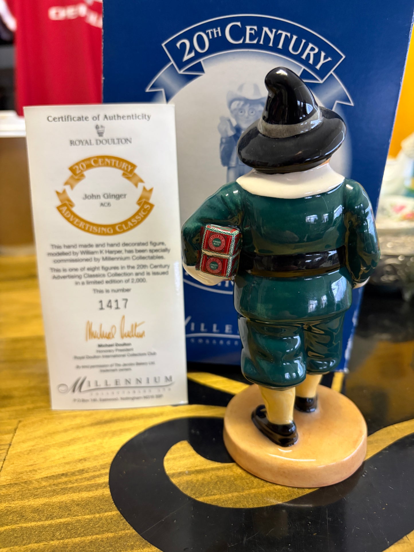 Royal Doulton John Ginger AC6 – Limited Edition Advertising Classics Figurine with Box & Certificate
