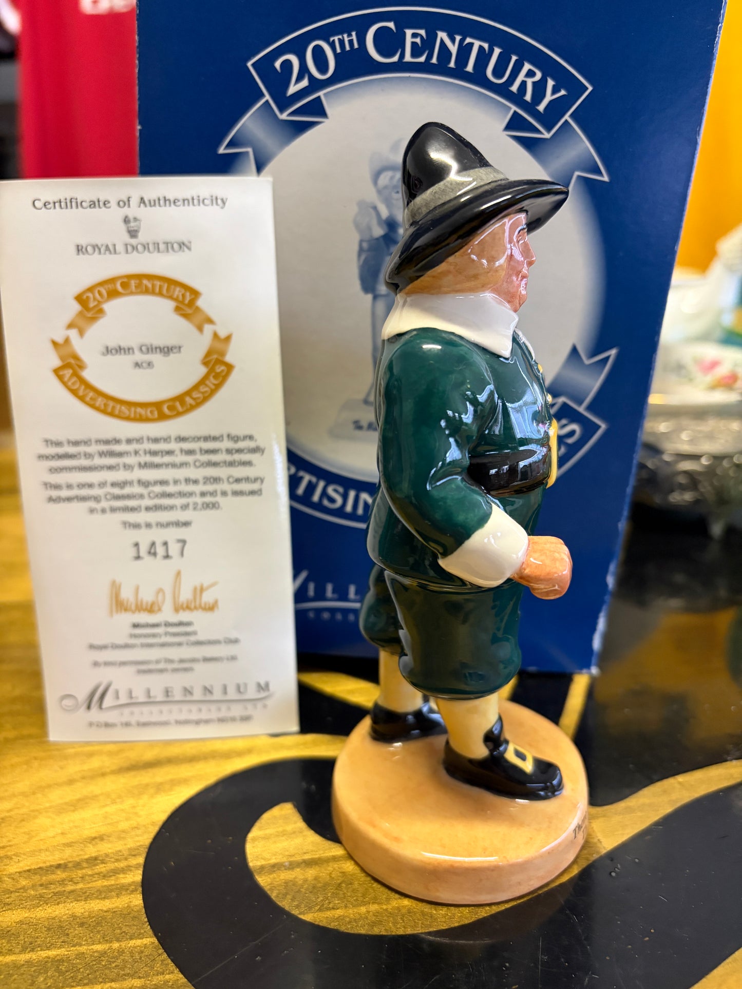 Royal Doulton John Ginger AC6 – Limited Edition Advertising Classics Figurine with Box & Certificate