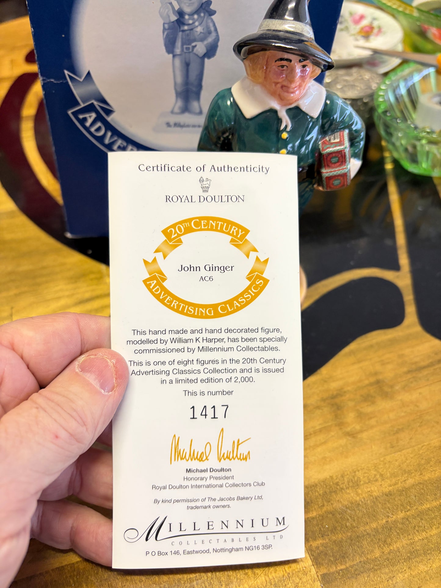 Royal Doulton John Ginger AC6 – Limited Edition Advertising Classics Figurine with Box & Certificate