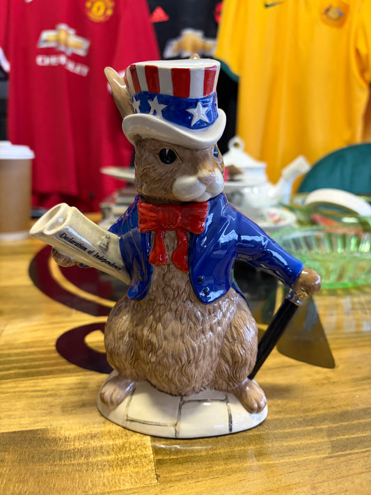 Royal Doulton Bunnykins U.S.A. President Teapot D6996