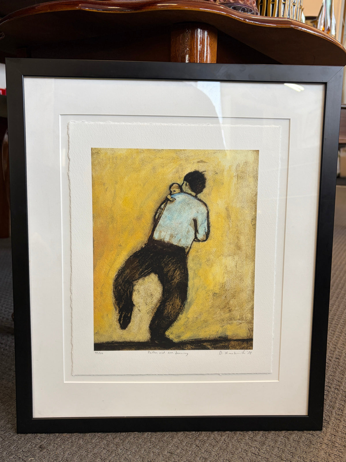 Brian T. Kershisnik “Father and Son Dancing” Signed Limited Edition Print 45/100 – 1998