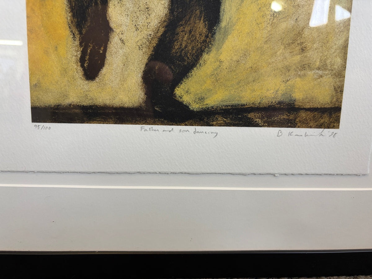 Brian T. Kershisnik “Father and Son Dancing” Signed Limited Edition Print 45/100 – 1998
