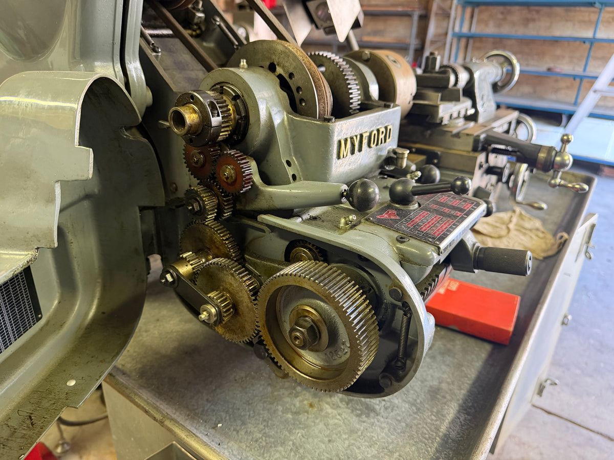 Myford Super 7 Metal Lathe – 1970s – Low Wear – Manuals & Accessories