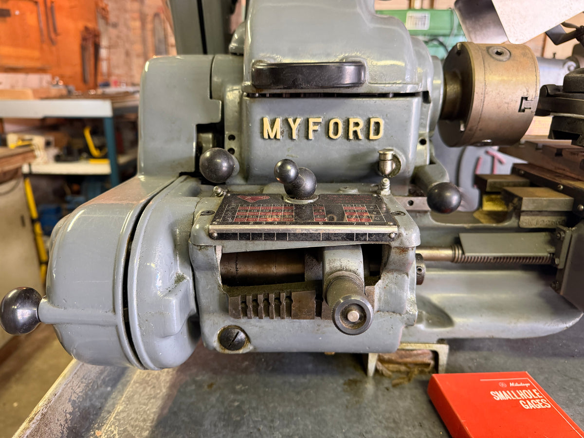 Myford Super 7 Metal Lathe – 1970s – Low Wear – Manuals & Accessories
