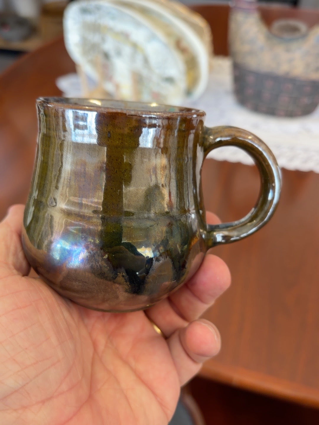 Vintage Jean Atkins Australian Studio Pottery Mugs – Set of 4 | Hand-Thrown Stoneware