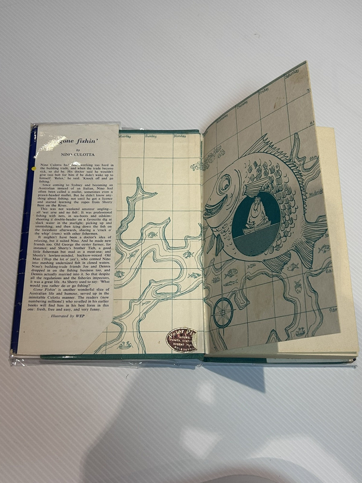 Gone Fishing By Nino Culotta - First Edition 1962  Hardcover  DJ Book