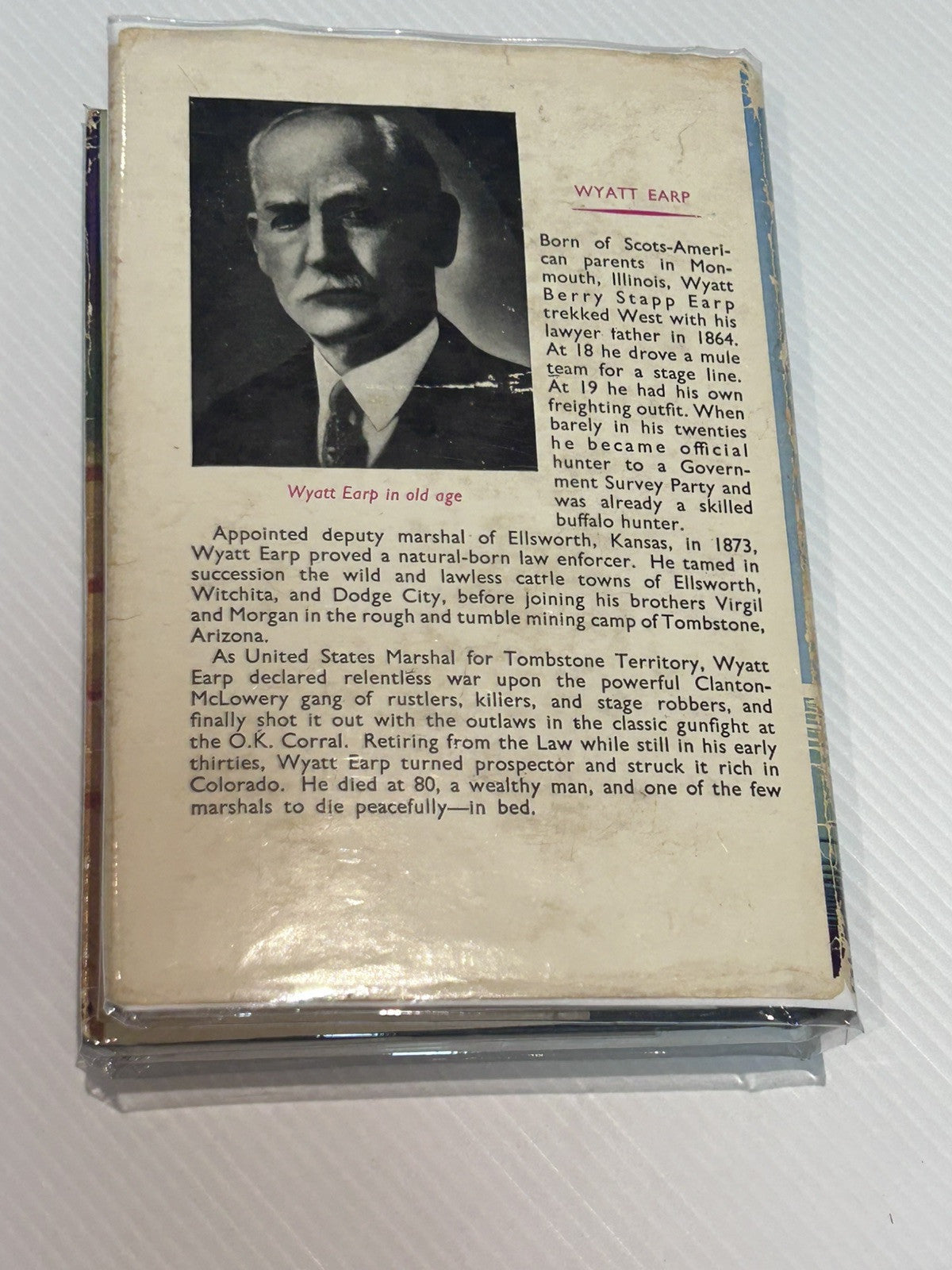 The Fighting Marshall Story Of Wyatt Earp by Jeffries Jeff Western Book 1960